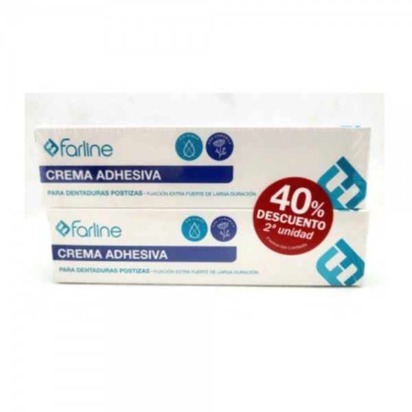 Farline Crema Adhesiva Dentaduras Postizas Duplo 2x40gg