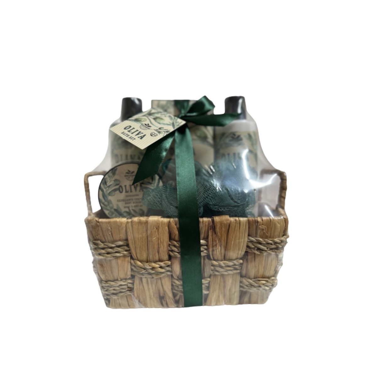 Cesta regalo baño oliva