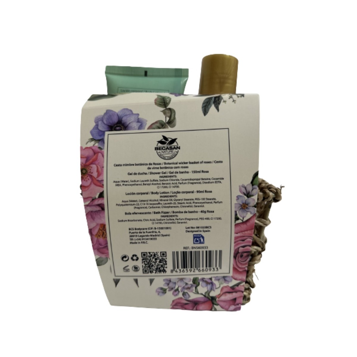 Cesta baño regalo Natural