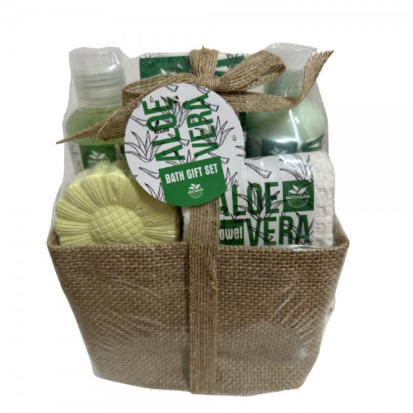 Cesta baño regalo Aloe Vera