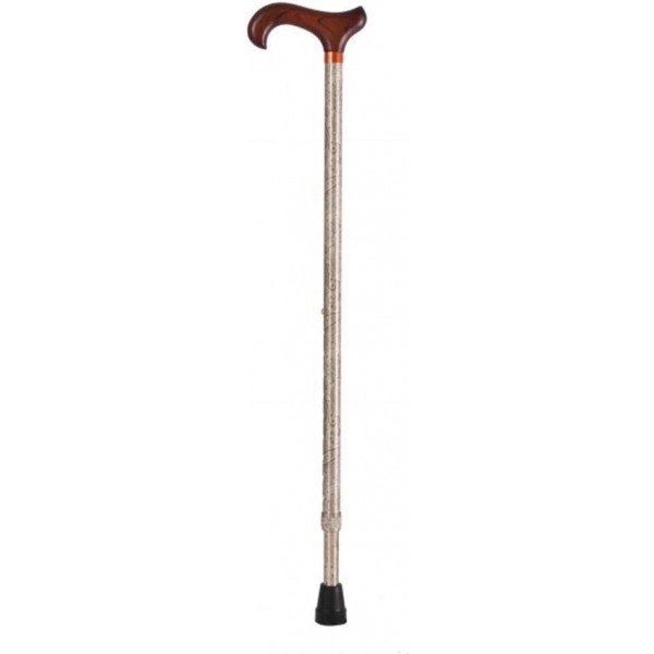 Bastón muletilla aluminio extensible y plegable beige 2