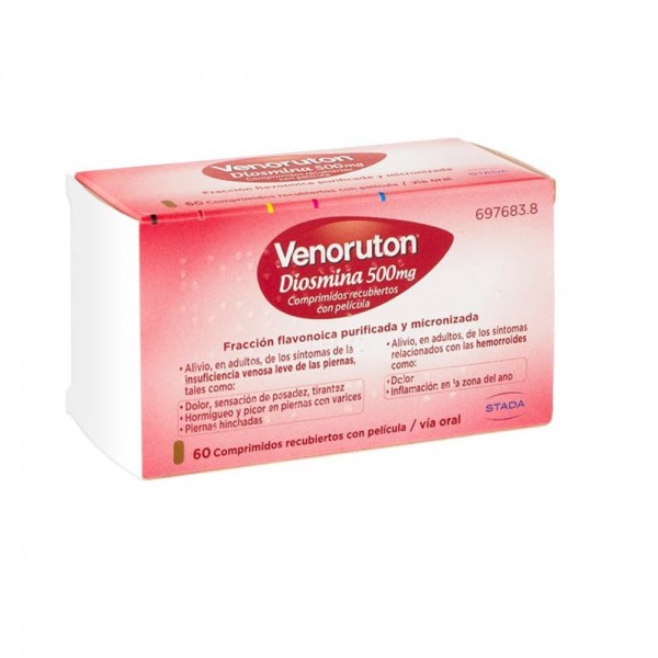 Venoruton Diosmina 500 mg Stada 60 Comprimidos