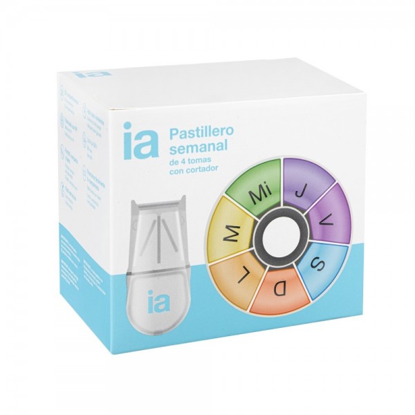 Interapothek pastillero semanal 4 tomas con cortador