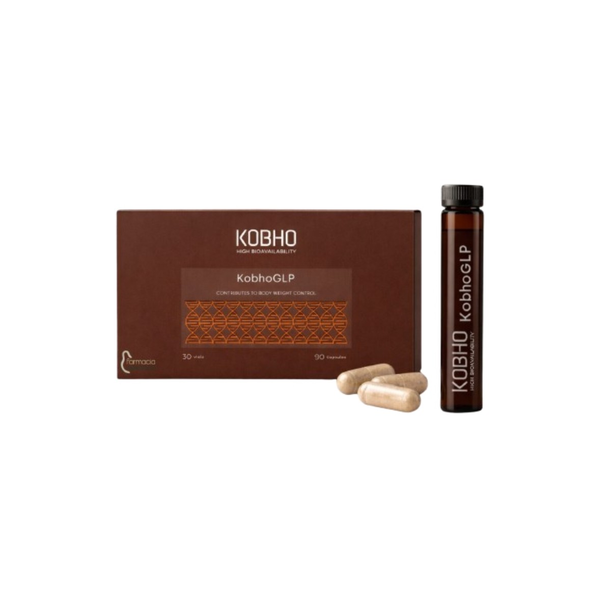 KobhoGLP protocolo control de peso 30viales+90cap