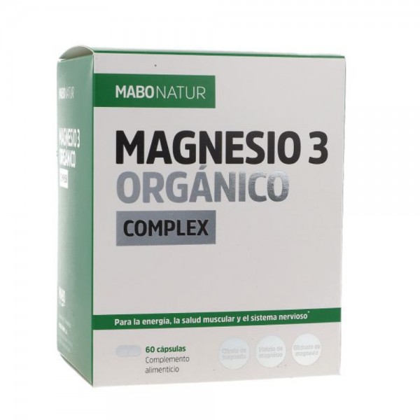 Mabo Magnesio 3 Orgánico Complex 60 Cápsulas